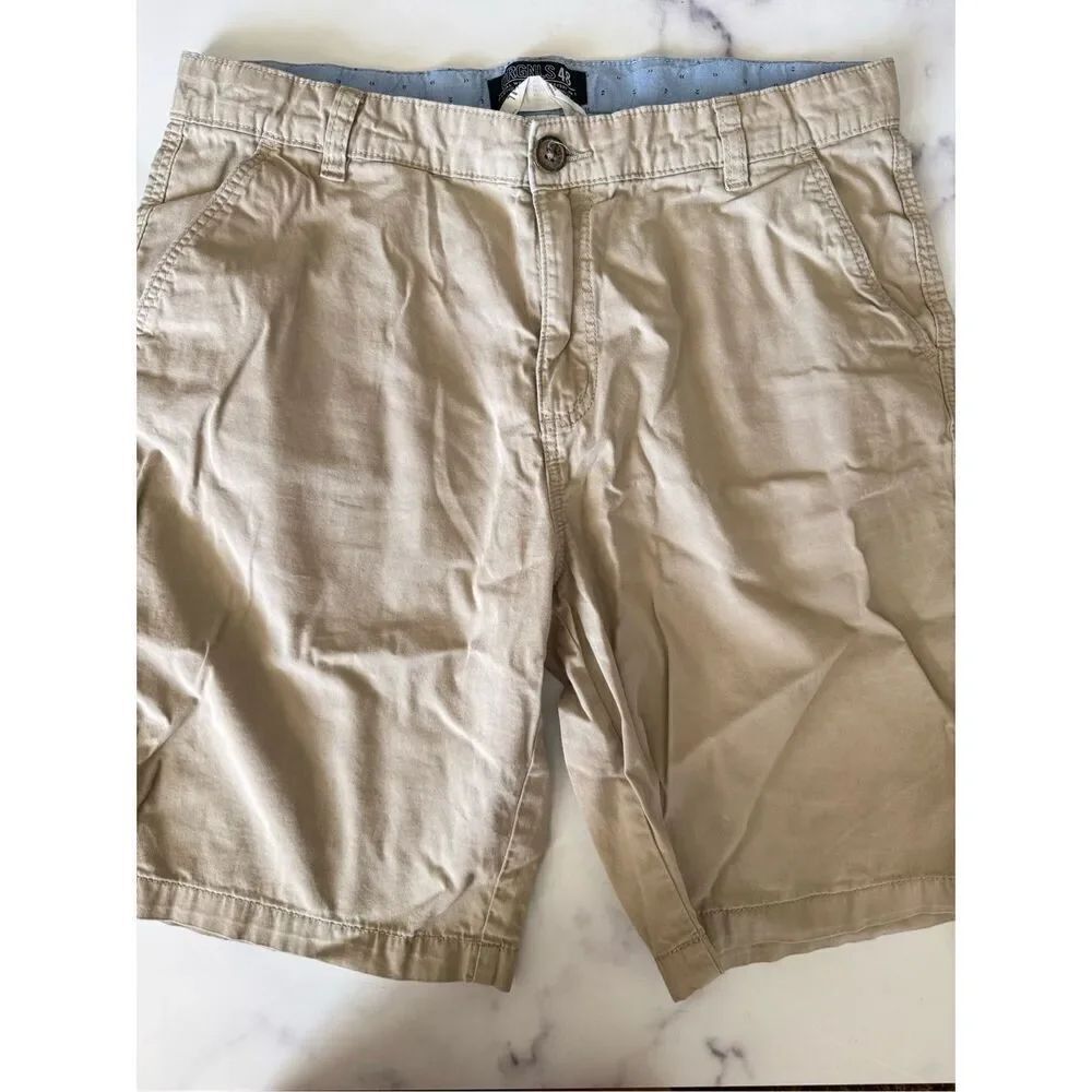 H&M boys 14 khaki tan shorts 100% cotton orgnnls48 adjustable waist